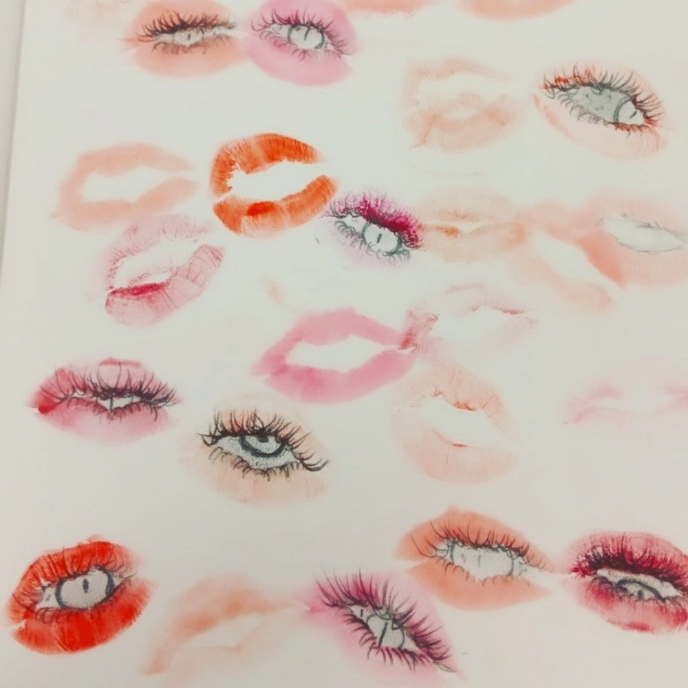 Lipstick Eyes Drawing/Painting